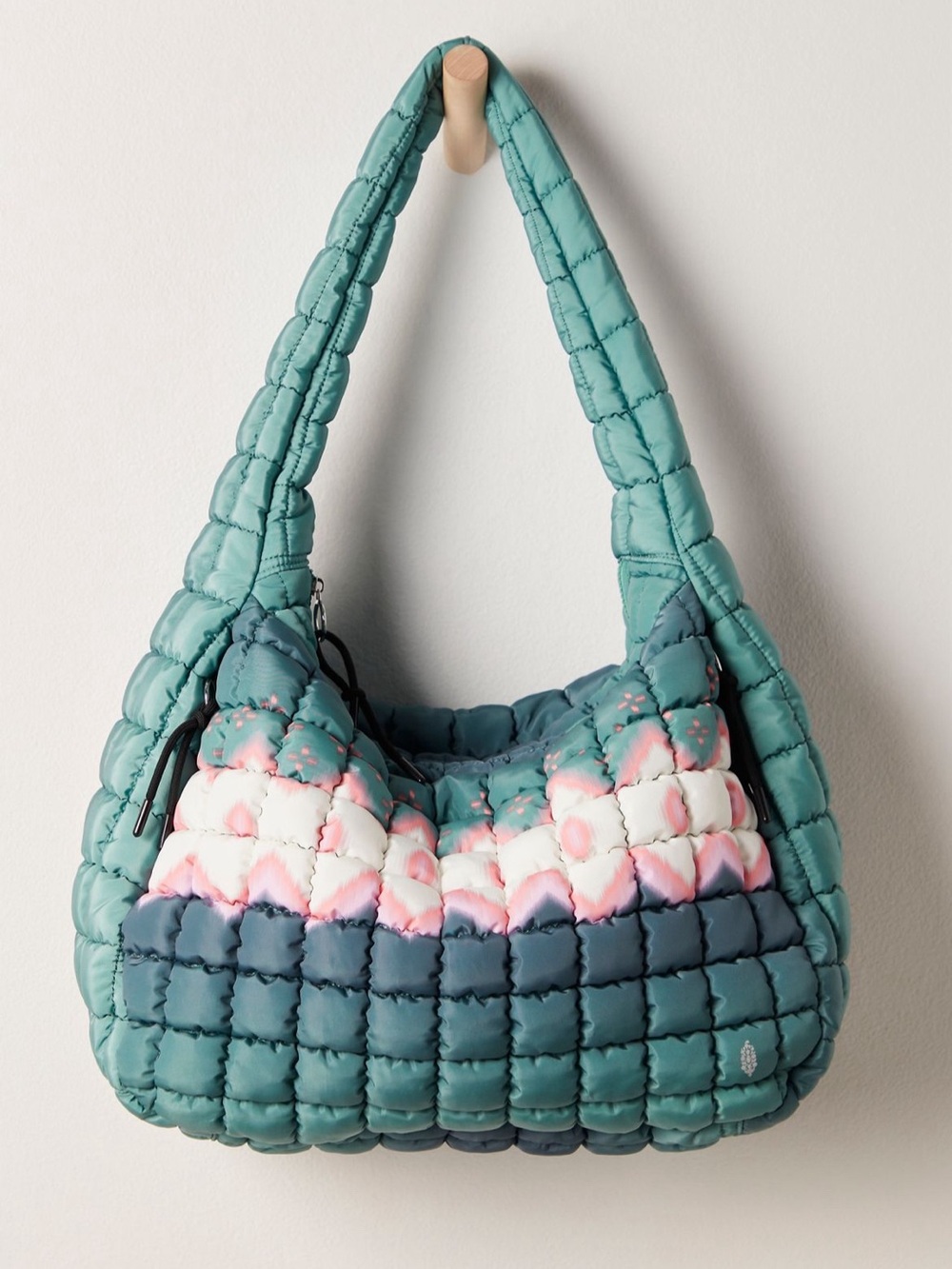 NWT FREE PEOPLE MOVEMENT Printed Carryall Bag | Green Glow MSRP $78